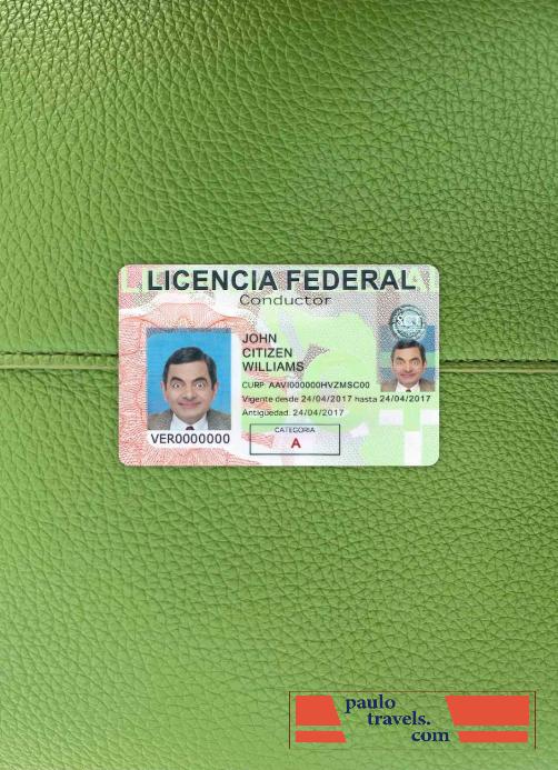 Mexico driving license photolook FRONT PSD template